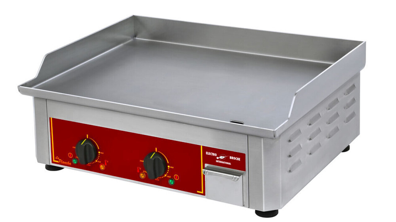 PLANCHA ELECTRIQUE SIMPLE ACIER LISSE EMBOUTI 660x450