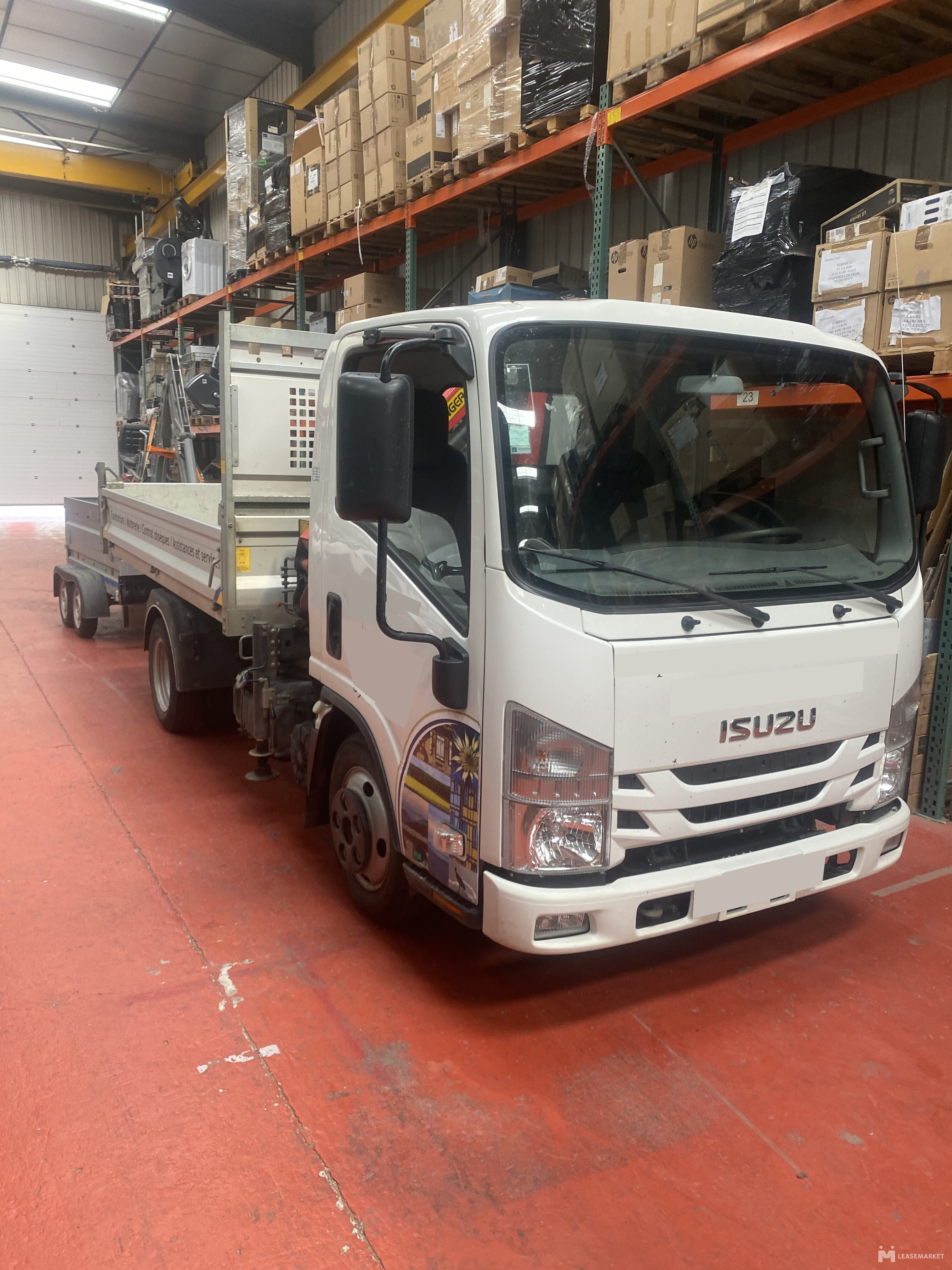 ISUZU M21 Ground benne + grue PALFINGER